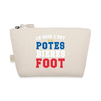 Ce soir c'est potes bière foot supporter football - Trousse biologique - nature - Devant