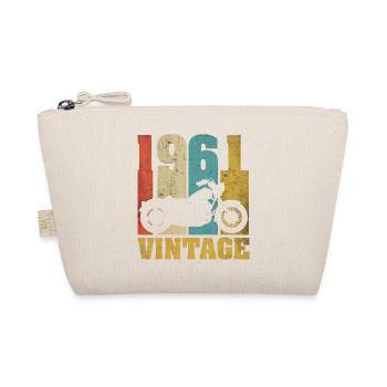 1961 Jahrgang Geburtstag Biker Motorrad Geschenk - Bio-Täschchen - Natur - Vorne