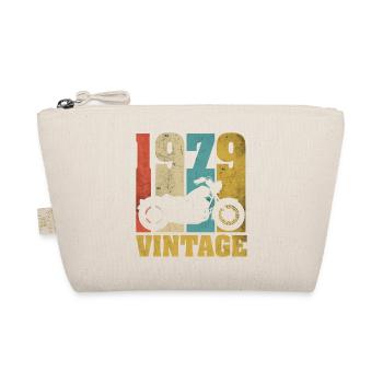 1979 Jahrgang Geburtstag Biker Motorrad Geschenk - Bio-Täschchen - Natur - Vorne