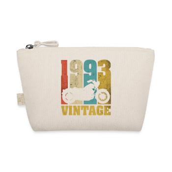 1993 Born birthday biker motorcycle gift - Organic Pouch - nature - Front