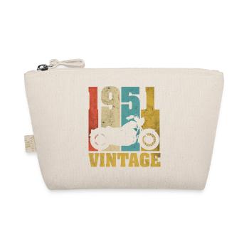 1951 Jahrgang Geburtstag Biker Motorrad Geschenk - Bio-Täschchen - Natur - Vorne