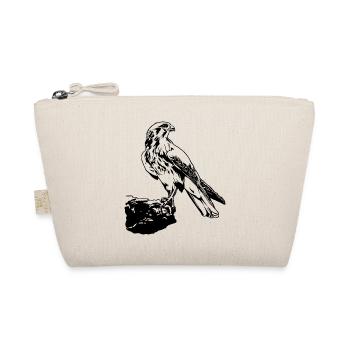 Falke Vogel sitzt auf Baum Cool Vogel Liebhaber Geschenk - Bio-Täschchen - Natur - Vorne