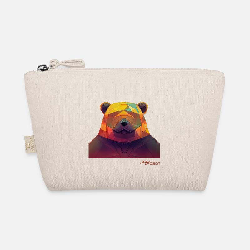 A relaxed robot bear in abstract style Organic Pouch