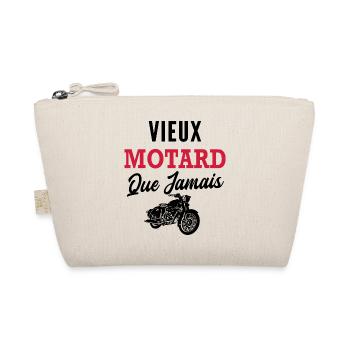 vieux motard / humour moto vintage - Trousse biologique - nature - Devant