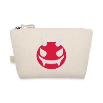 Devil Monster Design Face - Organic Pouch - nature - Front
