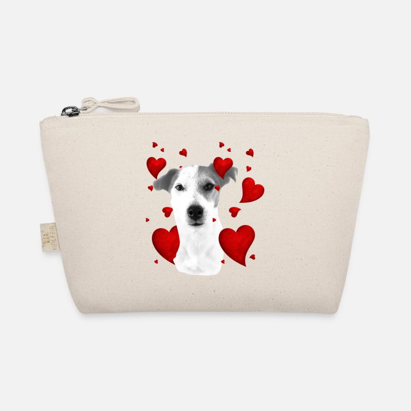 Jack Russell with hearts Organic Pouch