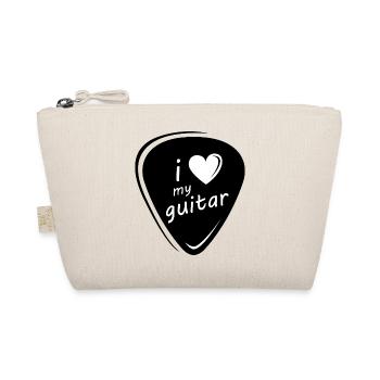 Gitarre Plektrum Symbol Logo icon Grafik Herz - Bio-Täschchen - Natur - Vorne