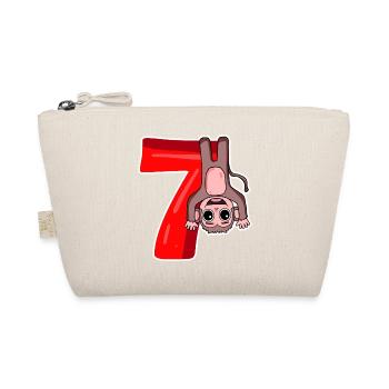 7 years old - 7 birthday with animal motif - Organic Pouch - nature - Front