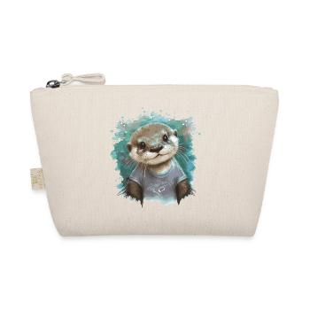 baby otter gift birth - Organic Pouch - nature - Front