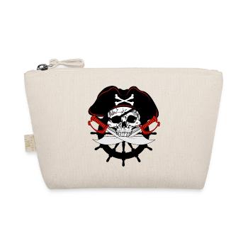 Pirate skull - Organic Pouch - nature - Front