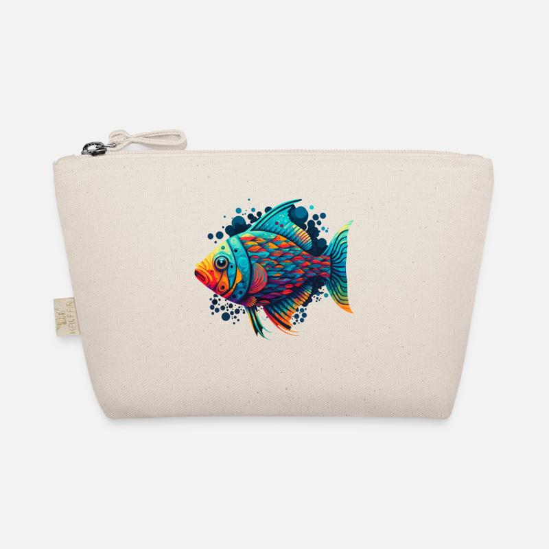 Fisch Kunstwerk - Bio-Täschchen - Natur