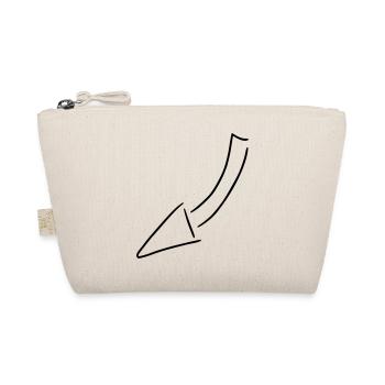 Arrow drawing sketch black - Organic Pouch - nature - Front