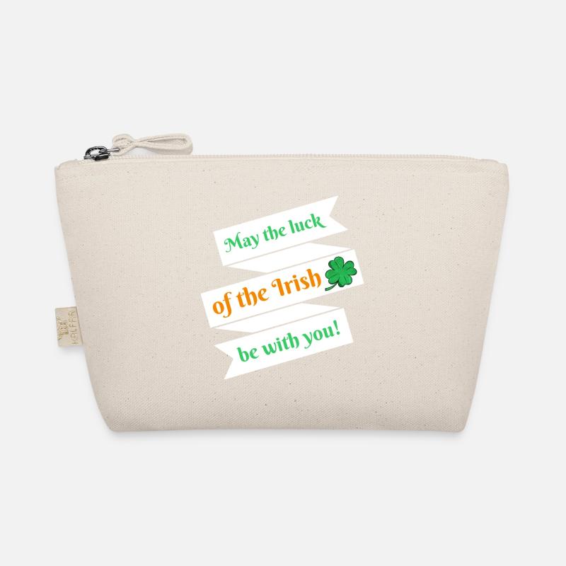 St. Patrick's Day Spruch Glück Kleeblatt Geschenk Bio-Täschchen