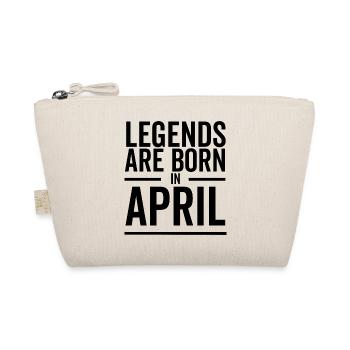 Legends Are Born in April - Organic Pouch - nature - Front