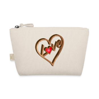 Soulagement du cœur en bois look pour la Saint-Valentin - Trousse biologique - nature - Devant