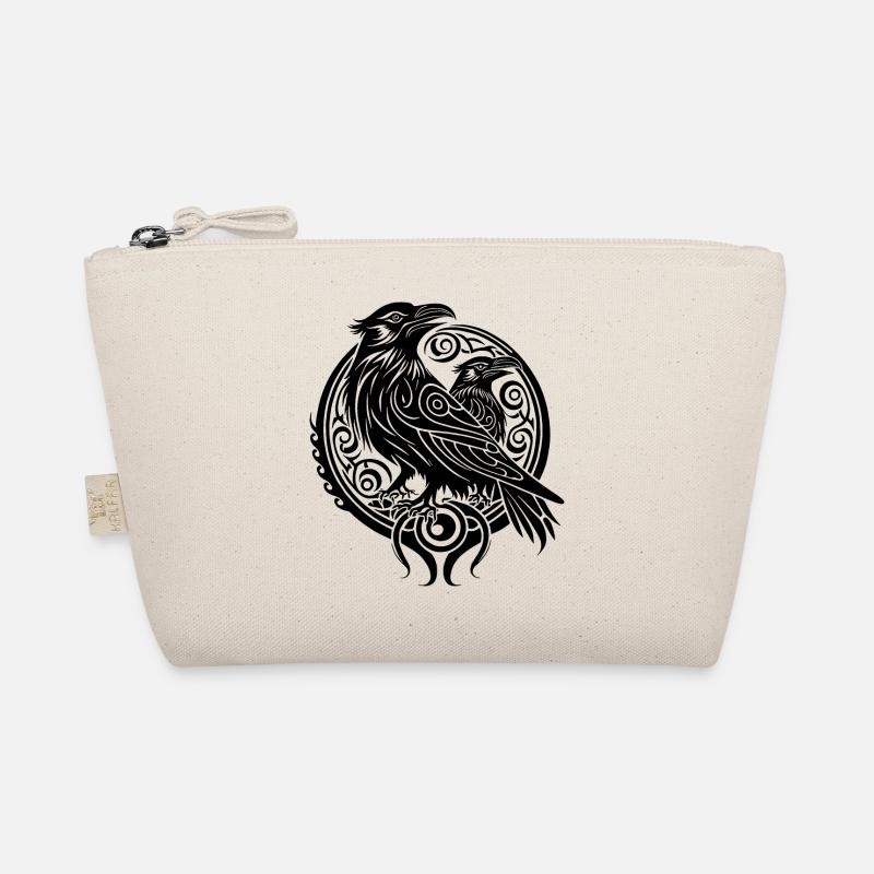Odins Raben Hugin Munin Tribal Tattoo Wikinger - Bio-Täschchen - Natur
