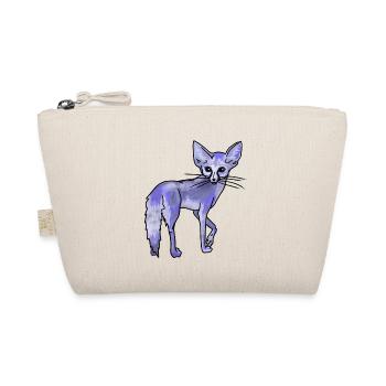 Magischer Wüstenfuchs, Blau - Bio-Täschchen - Natur - Vorne