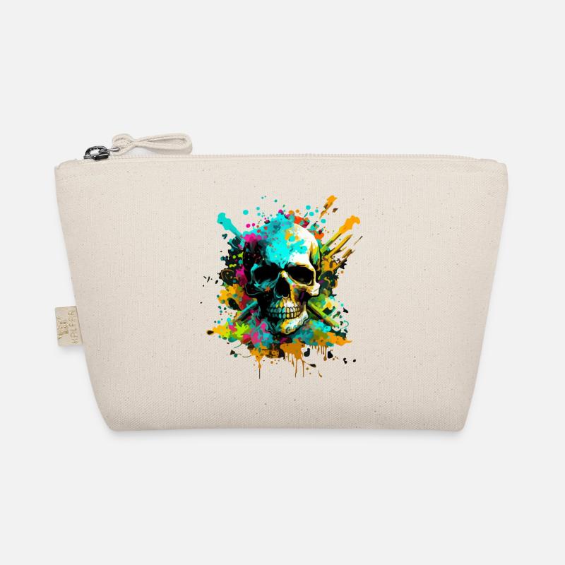 Psychedelischer Schädel Bio-Täschchen