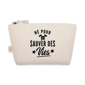 né pour sauver des vies / cadeau humour pompier - Trousse biologique - nature - Devant