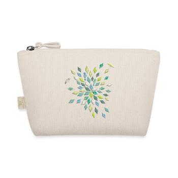 Feuilles et oiseaux en motif de fleurs - Trousse biologique - nature - Devant