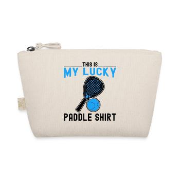 This is my lucky padel t-shirt. Funny - Organic Pouch - nature - Front