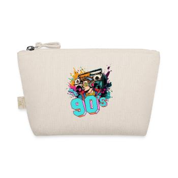 90s 90er Jahre Musik Ghettoblaster Kopfhörer Party - Bio-Täschchen - Natur - Vorne