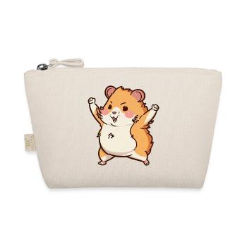 Kawaii Cute Happy Colorful Hamster Dancing - Organic Pouch - nature - Front