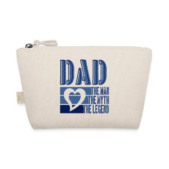 PAPA THE MAN THE MYTH THE LEGEND BLUE HEART - Organic Pouch - nature - Front