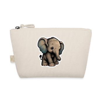Mignon bébé éléphant - Trousse biologique - nature - Devant