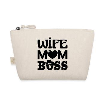 Wife Mom Boss - Organic Pouch - nature - Front
