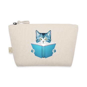Books Cat Cat Reading Kitten Book Domestic Cat - Organic Pouch - nature - Front