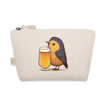 Little bird with beer - Organic Pouch - nature - Front
