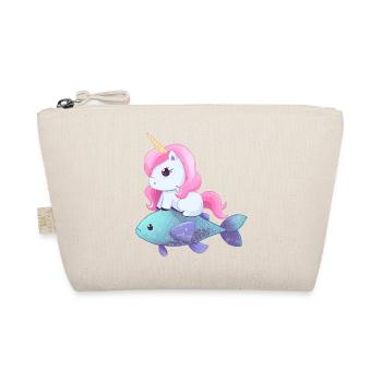 Unicorn rides on fish - Organic Pouch - nature - Front