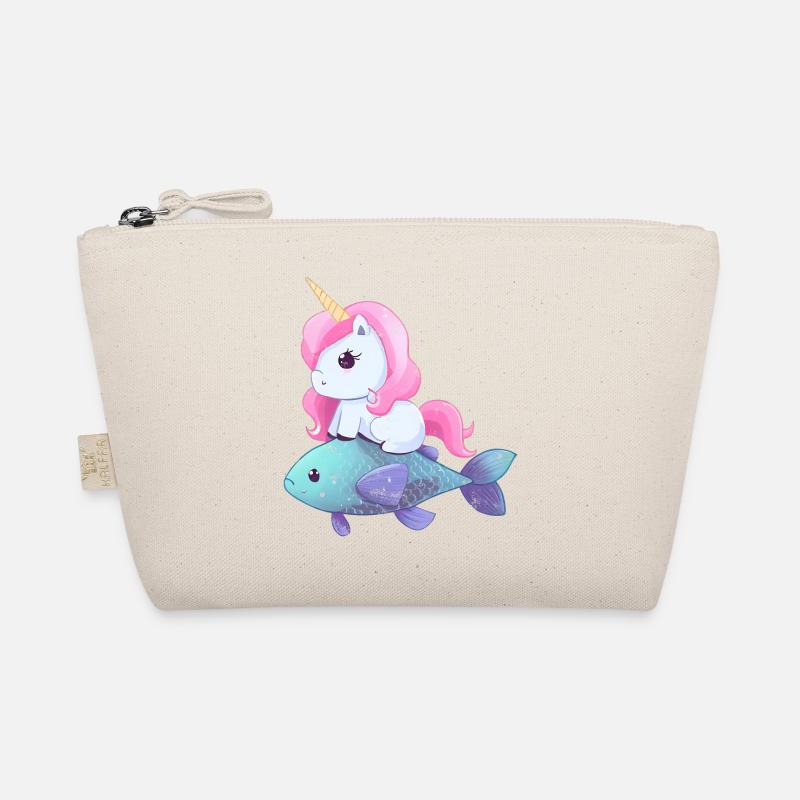 Unicorn rides on fish Organic Pouch