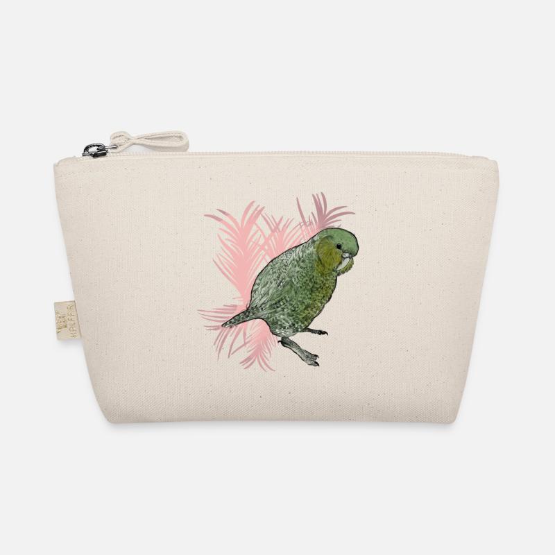 Kakapo mit Palmwedel Vignette Bio-Täschchen