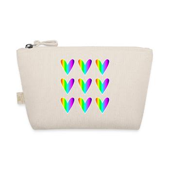 HEART. HEARTS. SAINT VALENTINE. LOVE. LOVE. CHRISTMAS - Organic Pouch - nature - Front