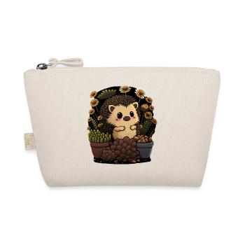 Petit hérisson, pot de fleur, cactus, fleurs, jardin - Trousse biologique - nature - Devant