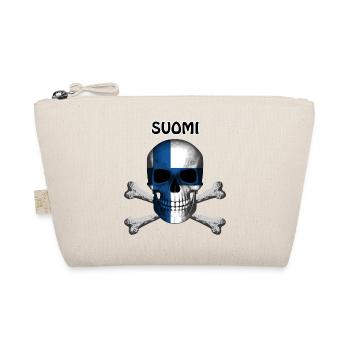 Skull Jolly Roger Pirate Flag Suomi R6Z - Bio-Täschchen - Natur - Vorne