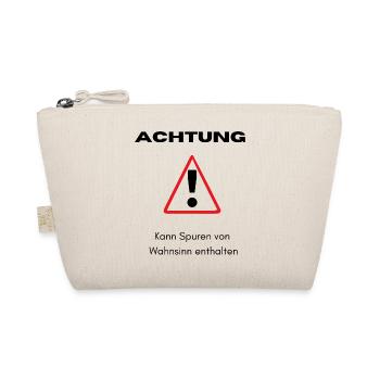 Achtung Kann Spuren von Wahnsinn enthalten - Bio-Täschchen - Natur - Vorne