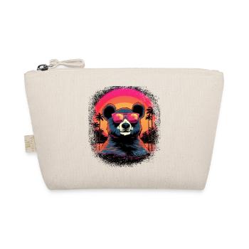 Geek Panda Bear Ice Bear Birthday Present Idea - Organic Pouch - nature - Front
