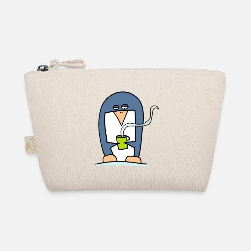 Pingouin buvant du café Trousse biologique