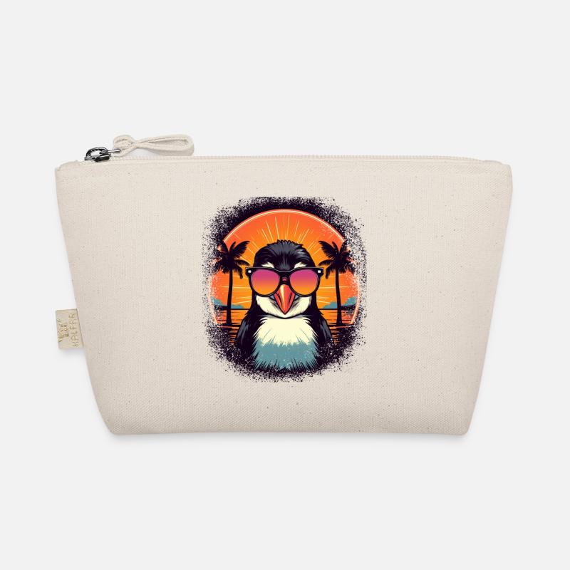 funny dabbing christmas birthday king penguin - Bio-Täschchen - Natur