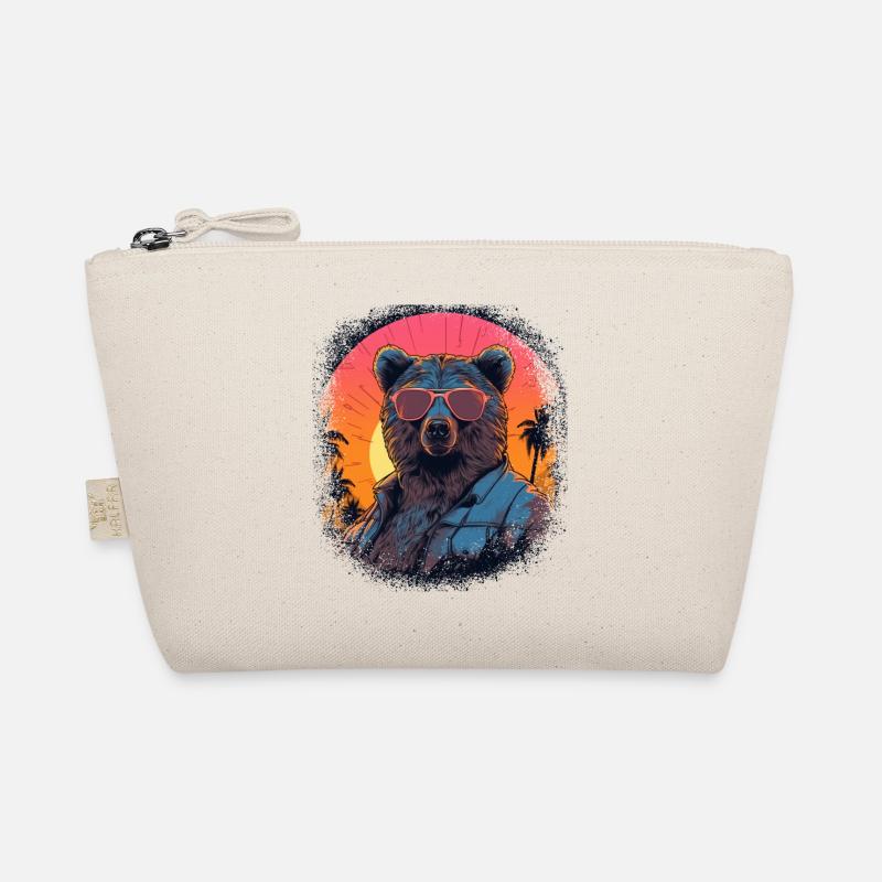birthday present idea polar bear panda bear - Bio-Täschchen - Natur