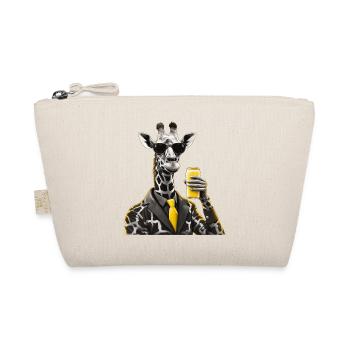 Girafe cool avec bière, lunettes de soleil et cravate - Trousse biologique - nature - Devant