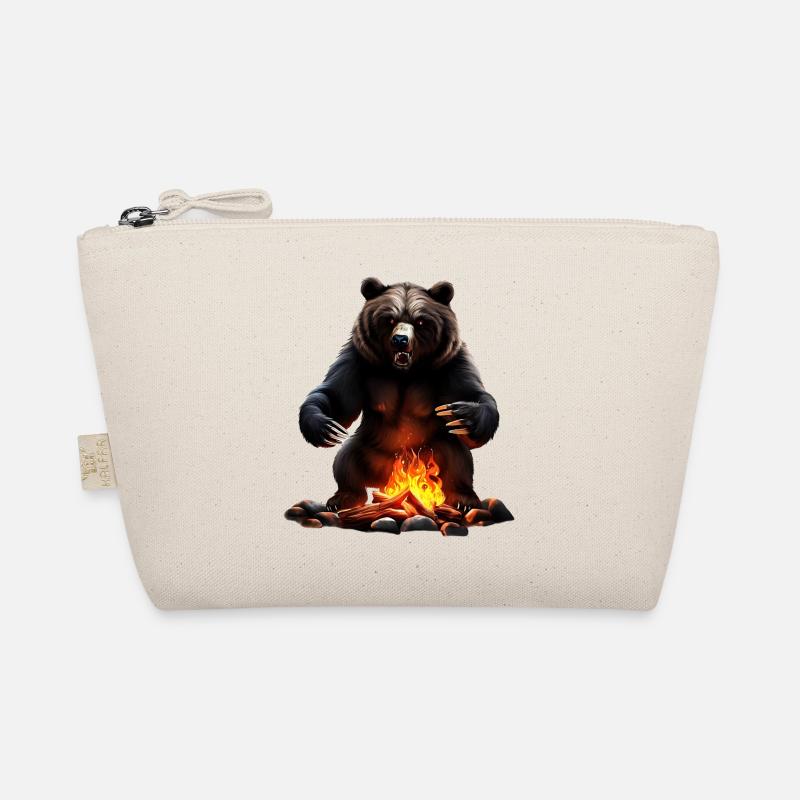 Ours confortable au feu de camp Trousse biologique