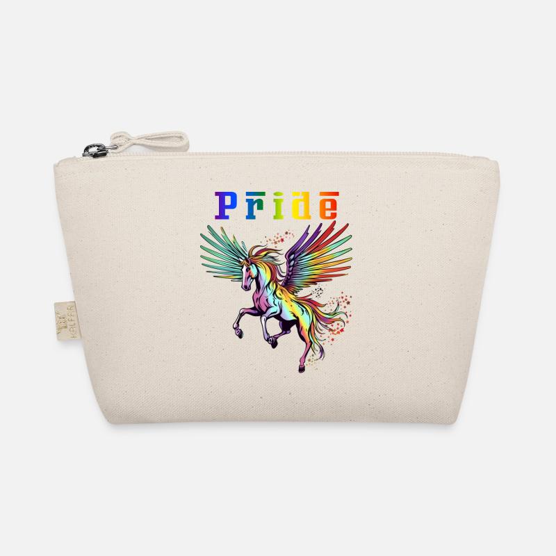 Fahren Sie mit Stolz Majestic Rainbow Pegasus - Bio-Täschchen - Natur