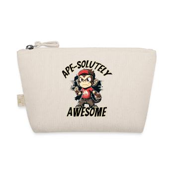 Ape-solutely Awesome - lustiges Affen Design - Bio-Täschchen - Natur - Vorne