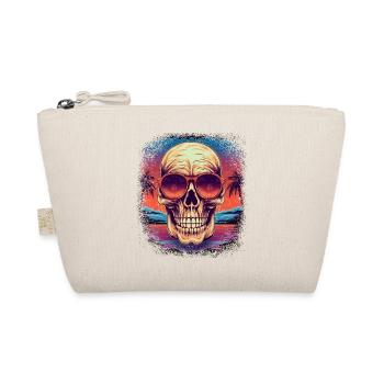 Scary Board Dirty Skull Anatomy Bones Happy - Organic Pouch - nature - Front