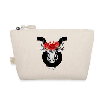 Aquarell Stier - Bio-Täschchen - Natur - Vorne