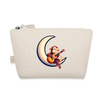 Musical monkey in the crescent moon - Organic Pouch - nature - Front